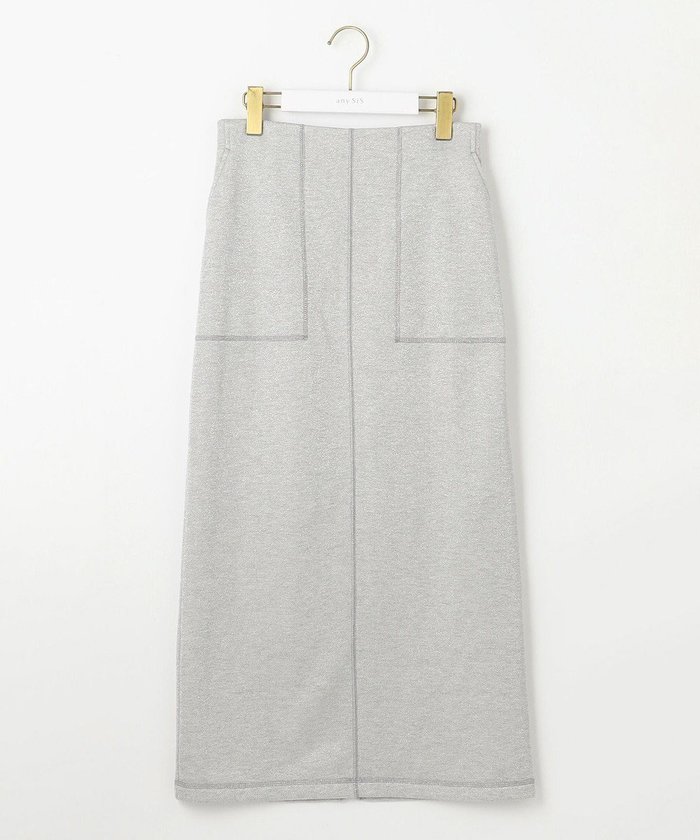 【エニィ スィス/any SiS】の【洗える】ラメ裏毛 スカート インテリア・キッズ・メンズ・レディースファッション・服の通販 founy(ファニー) https://founy.com/ ファッション Fashion レディースファッション Fashion for Women スカート Skirts 新作・新入荷 New Arrivals / New In おすすめ Recommended / Our Picks シルバー Silver, Metallic Silver スリット Slit, Slit Detail フロント Front, Front Design ペンシル Pencil, Pencil Skirt ポケット Pocket, Pocket Detail リラックス Relax, Relaxed Fit エレガント 上品 Elegant 洗える Machine Washable A/W・秋冬 Autumn/Winter |ID: prp329100004598769 ipo3291000000032689132