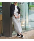 【エニィ スィス/any SiS】の【洗える】ラメ裏毛 スカート シルバー|ID: prp329100004598769 ipo3291000000033922430