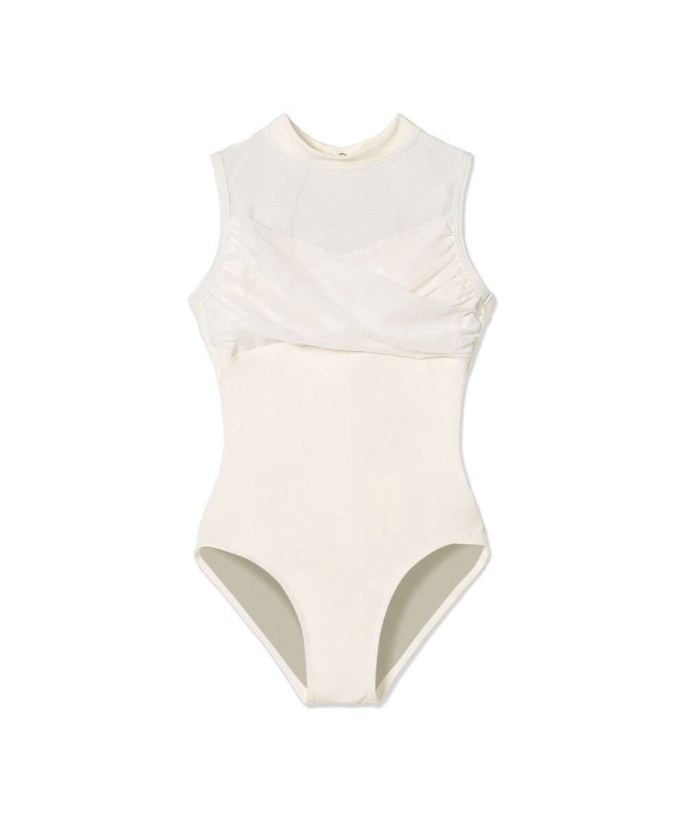 【チャコット/Chacott / KIDS】のハイネックレオタード インテリア・キッズ・メンズ・レディースファッション・服の通販 founy(ファニー) 　ファッション　Fashion　キッズファッション　Fashion for Kids　新作・新入荷　New Arrivals / New In　カシュクール　Wrap Design　ストレッチ　Stretch, Stretchy Fabric　チュール　Tulip, Tulip Motif　ドレープ　Drape, Draping Fabric　ハイネック　High Neck, Mock Neck　ヨーク　Yoke, Yoke Design　人気　Popular, Best Seller　定番　Standard, Basic Item　オフホワイト|ID: prp329100004599424 ipo3291000000033474430