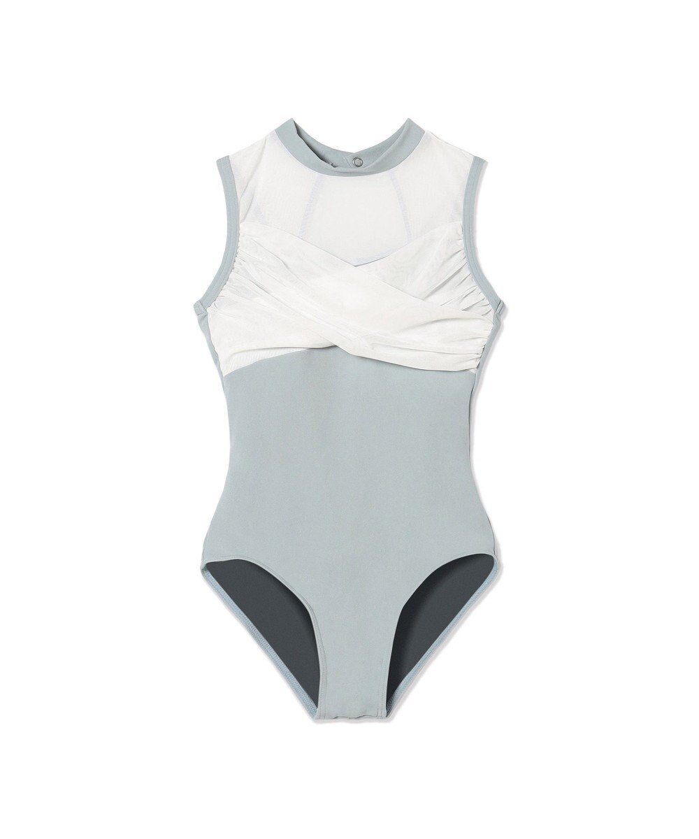 【チャコット/Chacott / KIDS】のハイネックレオタード インテリア・キッズ・メンズ・レディースファッション・服の通販 founy(ファニー) 　ファッション　Fashion　キッズファッション　Fashion for Kids　新作・新入荷　New Arrivals / New In　カシュクール　Wrap Design　ストレッチ　Stretch, Stretchy Fabric　チュール　Tulip, Tulip Motif　ドレープ　Drape, Draping Fabric　ハイネック　High Neck, Mock Neck　ヨーク　Yoke, Yoke Design　人気　Popular, Best Seller　定番　Standard, Basic Item　アクアグリーン|ID: prp329100004599424 ipo3291000000033474431