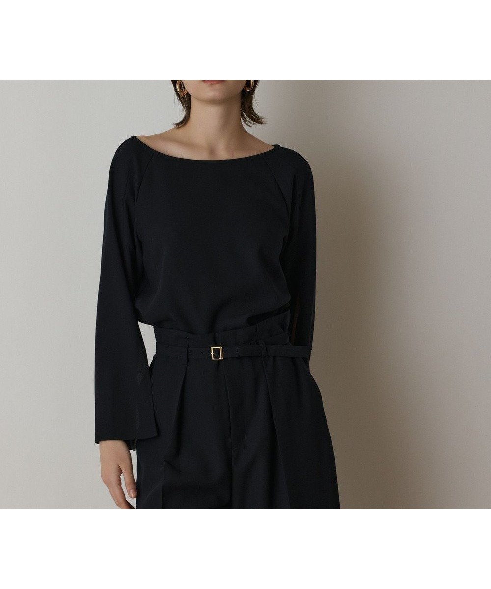 【グレース コンチネンタル/GRACE CONTINENTAL】のスリットスリーブトップ インテリア・キッズ・メンズ・レディースファッション・服の通販 founy(ファニー) 　ファッション　Fashion　レディースファッション　Fashion for Women　トップス・カットソー　Cut & Sew Tops　シャツ・ブラウス・オフィスカジュアル　Elegant Blouses & Button-Ups　ロングTシャツ・Tシャツ　Longline T-Shirts & Tees　カットソー・ベーシックTシャツ　Cut-and-Sewn Tops / Stretch Tees & Basics　おすすめ　Recommended / Our Picks　カットソー　Cut and Sewn Top　スリット　Slit, Slit Detail　セットアップ　Set-Up, Coordinated Outfit　エレガント 上品　Elegant　再入荷　Restock / Back in Stock　夏　Summer　春　Spring　S/S・春夏　SS, Spring/Summer, Warm Season　ネイビー|ID: prp329100004599452 ipo3291000000032695743