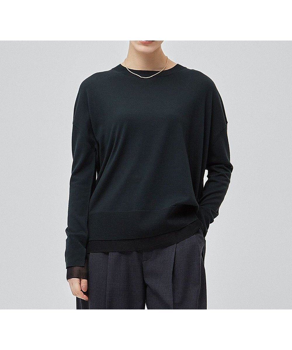 【ベイジ,/BEIGE,】の【洗える】LA MONNAIE / クルーネックニット インテリア・キッズ・メンズ・レディースファッション・服の通販 founy(ファニー) 　ファッション　Fashion　レディースファッション　Fashion for Women　トップス・カットソー　Cut & Sew Tops　ニット　Knit Tops & Sweaters　インナー　Innerwear　ウォッシャブル　Machine Washable　エレガント 上品　Elegant　洗える　Machine Washable　カーディガン　Cardigan, Knitwear　ショート　Short, Short Length　ショール　Shawl, Wrap　ジャケット　Jacket, Outerwear　セーター　Sweater, Knitwear　タートルネック　Turtleneck, High Neck　バランス　Balance, Style Balance　ベーシック　Basic, Essential　A/W・秋冬　Autumn/Winter　ビジネス 仕事 通勤　Business / Work / Commuting　F Green|ID: prp329100004599455 ipo3291000000033684738