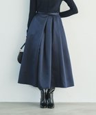 【ハッシュニュアンス/#Newans】の〈笹川友里さんコラボ〉ヘビーサテンフレアースカート ネイビー|ID: prp329100004599461 ipo3291000000032695860