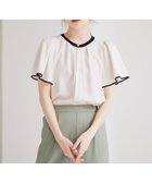 【エニィ スィス/any SiS】の【洗える】2WAYバイカラーフレア ブラウス アイボリー|ID: prp329100004599469 ipo3291000000032695983