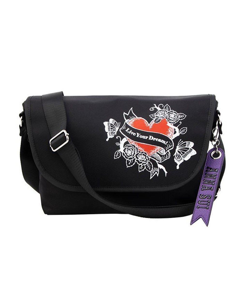 【アナスイ/ANNA SUI】のロックハート メッセンジャーバッグ インテリア・キッズ・メンズ・レディースファッション・服の通販 founy(ファニー) 　ファッション　Fashion　レディースファッション　Fashion for Women　バッグ　Bags　ハンカチ　Handkerchief, Hanky　バタフライ　Butterfly, Butterfly Motif　ポケット　Pocket, Pocket Detail　モチーフ　Motif, Design Theme　財布　Wallet, Purse　クロ|ID: prp329100004599471 ipo3291000000032696016