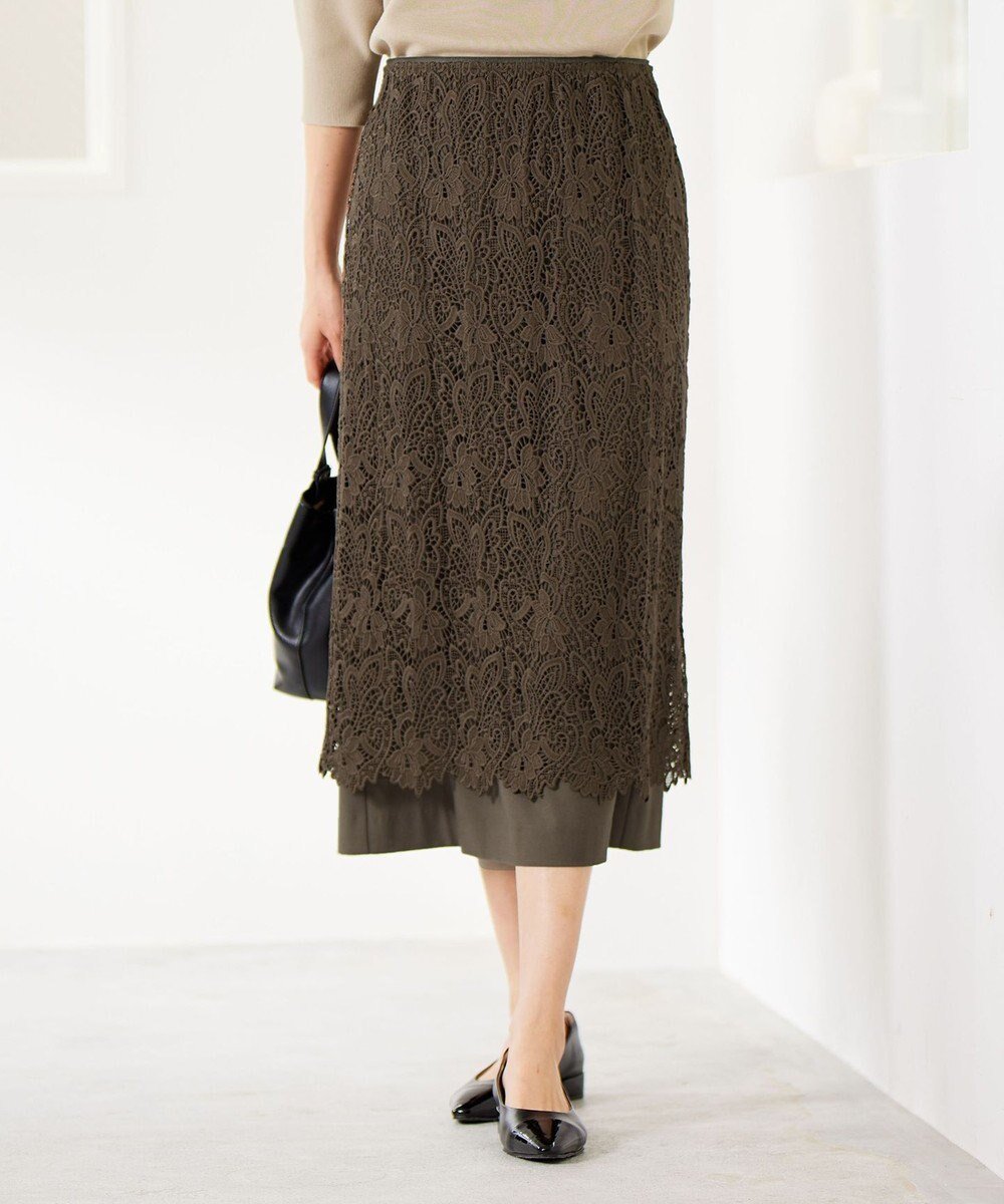 【自由区/JIYU-KU】の【洗える】ボタニカルレース スカート 人気、トレンドファッション・服の通販 founy(ファニー) 　ファッション　Fashion　レディースファッション　Ladies' Fashion Online　スカート　Skirt　グログラン　Grosgrain　ケミカル　Chemical　ストレッチ　Stretch　ストレート　Straight　フラワー　Flower　モチーフ　Motif　リュクス　Luxe　レース　Race　エレガント 上品　Elegant　夏　Summer　春　Spring　S/S・春夏　Ss・Spring/Summer　洗える　Washable　 other-1|ID: prp329100004599483 ipo3291000000032696080