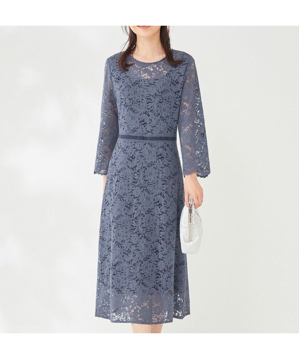 【エニィ スィス/any SiS】の【洗える】総レース ワンピース 人気、トレンドファッション・服の通販 founy(ファニー) 　ファッション　Fashion　レディースファッション　Fashion for Women　ワンピース　Dresses　フォーマル・パーティードレス・結婚式用ドレス　Elegant & Casual Dresses　ドレス　Dress, One-Piece　フィット　Fit, Slim Fit　フェミニン　Feminine, Girly　フレア　Flare, Flared　モチーフ　Motif, Design Theme　ラッセル　Raschel, Raschel Lace　レース　Lace, Lace Fabric　エレガント 上品　Elegant　再入荷　Restock / Back in Stock　洗える　Machine Washable　A/W・秋冬　Autumn/Winter　 other-1|ID: prp329100004599518 ipo3291000000032696261