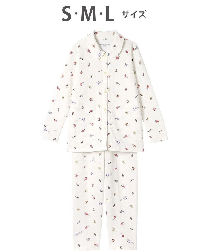 【ツモリチサト スリープ/tsumori chisato SLEEP】のツモリチサト パジャマ 長袖 長ズボン 綿混(本体) あったか レディース UDW454 /ワコール インテリア・キッズ・メンズ・レディースファッション・服の通販 founy(ファニー) https://founy.com/ ファッション Fashion レディースファッション Fashion for Women トップス・カットソー Cut & Sew Tops キルト Quilt, Quilted Fabric ネコ Cat, Feline Motif パジャマ Pajamas, Sleepwear ボトム Bottoms, Lower Wear ポケット Pocket, Pocket Detail モチーフ Motif, Design Theme 長袖 Long Sleeve, Full Sleeve |ID: prp329100004599521 ipo3291000000033711713