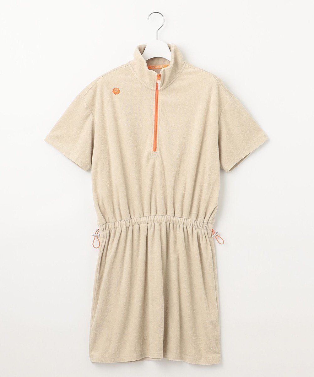 【ピーダブリュサーキュラス/PW CIRCULUS】のGOLF 【WOMEN】パイル ハーフジップ モックネック ワンピース インテリア・キッズ・メンズ・レディースファッション・服の通販 founy(ファニー) 　ファッション　Fashion　レディースファッション　Ladies' Fashion Online　ワンピース　Dress　ゴルフ　Golf　モックネック　Mock Neck　夏　Summer　春　Spring　S/S・春夏　Ss・Spring/Summer　ベージュ系|ID: prp329100004599532 ipo3291000000032696408