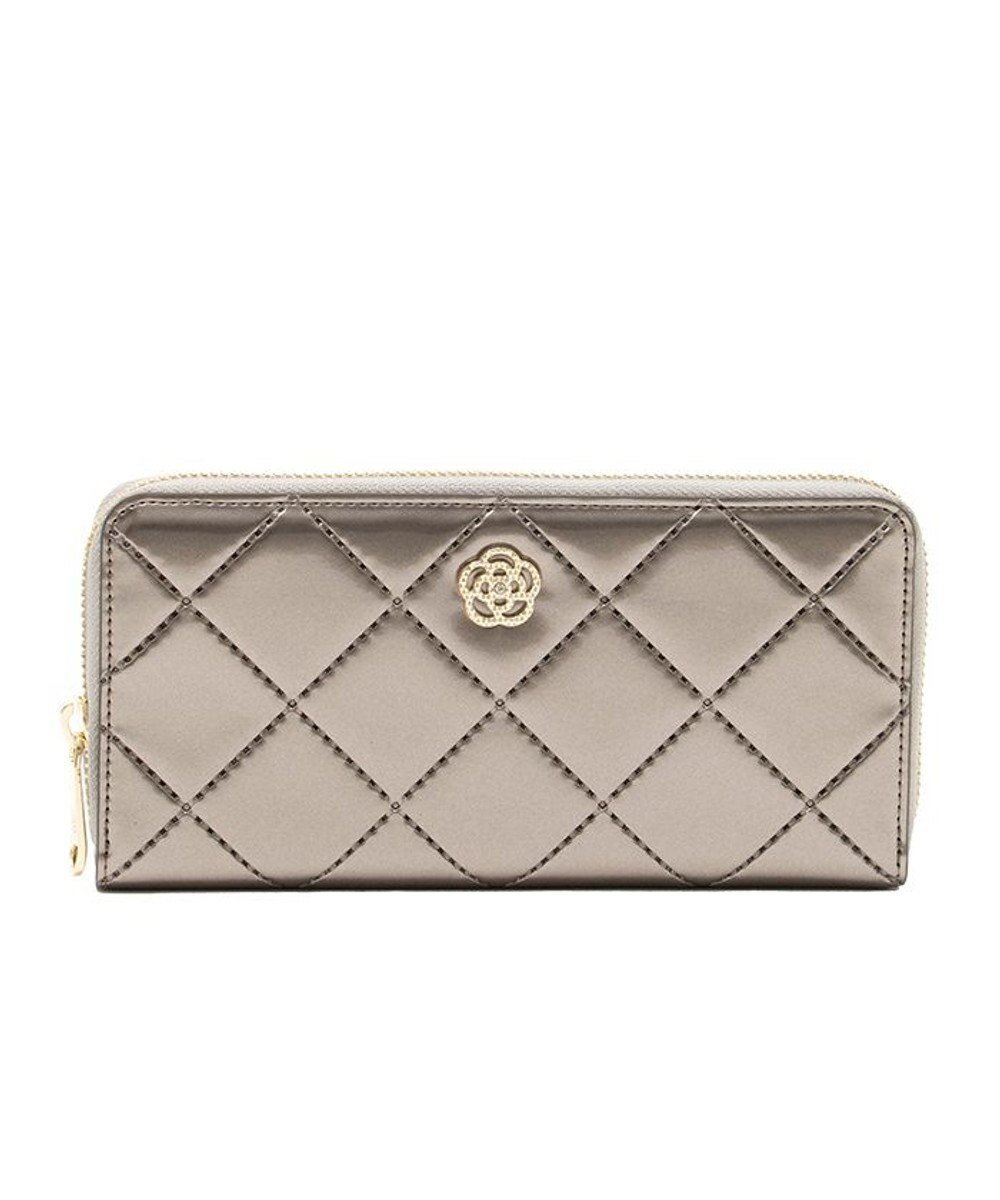 【クレイサス/CLATHAS】のヘデラ ラウンド長財布 インテリア・キッズ・メンズ・レディースファッション・服の通販 founy(ファニー) 　ファッション　Fashion　レディースファッション　Fashion for Women　ミニ財布・二つ折り財布　Wallets & Card Cases　エナメル　Patent Leather　キルト　Quilt, Quilted Fabric　パール　Pearl, Pearl Accent　ラウンド　Round, Round Neck　財布　Wallet, Purse　ガンメタ|ID: prp329100004599534 ipo3291000000032696430