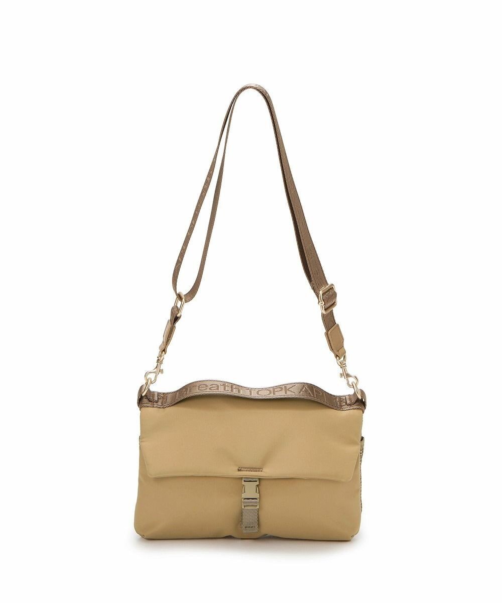 【トプカピ/TOPKAPI】の【Breath TOPKAPI】ナイロン ロゴテープ 2way ショルダー バッグ インテリア・キッズ・メンズ・レディースファッション・服の通販 founy(ファニー) ファッション Fashion レディースファッション Fashion for Women バッグ Bags クール Cool, Chic ショルダー Shoulder, Shoulder Strap フラップ Flap, Flap Pocket ポケット Pocket, Pocket Detail メッシュ Mesh, Net Fabric エレガント 上品 Elegant ベージュ|ID: prp329100004599552 ipo3291000000033682054