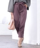 【ティアクラッセ/Tiaclasse】の【洗える】スリットパールテーパードパンツ ピンク|ID: prp329100004599555 ipo3291000000034696115