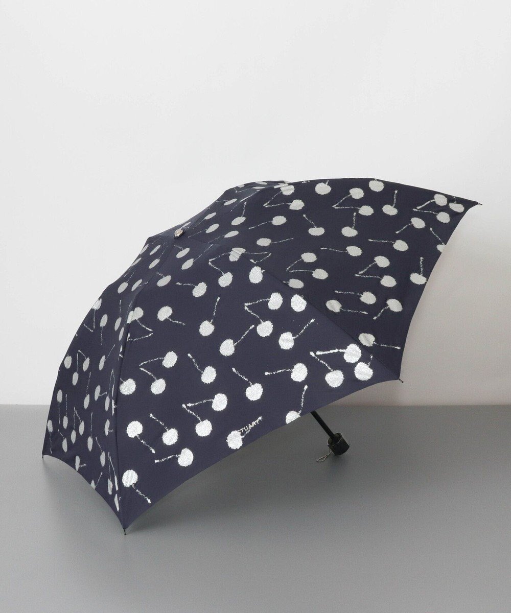 【アウロラ/AURORA】のJILL STUART(ジル スチュアート)ラメチェリー柄 雨傘(折りたたみ) インテリア・キッズ・メンズ・レディースファッション・服の通販 founy(ファニー) 　ファッション　Fashion　レディースファッション　Ladies' Fashion Online　傘 / レイングッズ　Umbrellas/Rainwear　チェリー　Cherry　プリント　Print　人気　Popularity　傘　Umbrella　ネイビー|ID: prp329100004599558 ipo3291000000032696667