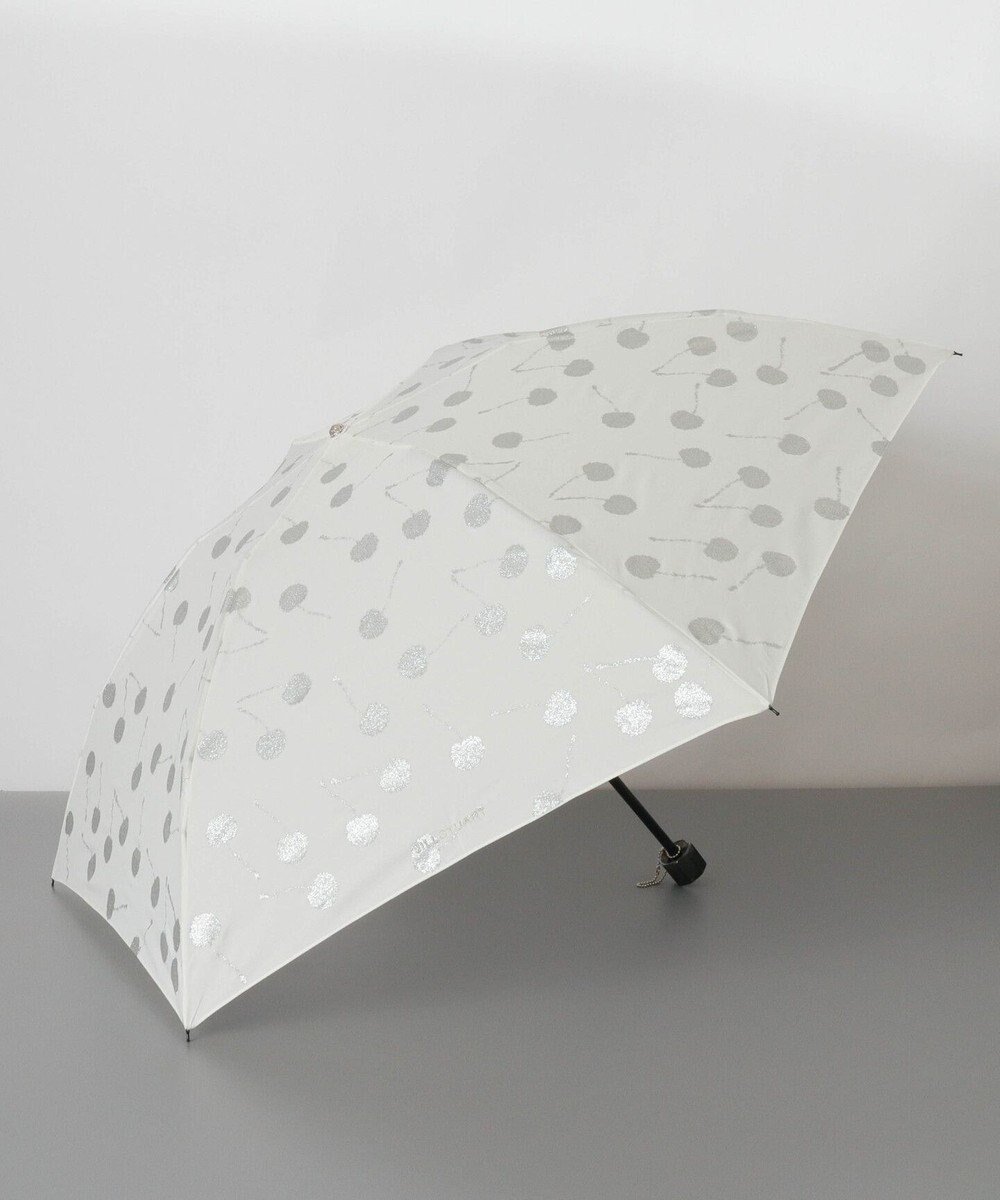 【アウロラ/AURORA】のJILL STUART(ジル スチュアート)ラメチェリー柄 雨傘(折りたたみ) インテリア・キッズ・メンズ・レディースファッション・服の通販 founy(ファニー) 　ファッション　Fashion　レディースファッション　Ladies' Fashion Online　傘 / レイングッズ　Umbrellas/Rainwear　チェリー　Cherry　プリント　Print　人気　Popularity　傘　Umbrella　オフホワイト|ID: prp329100004599558 ipo3291000000032696669