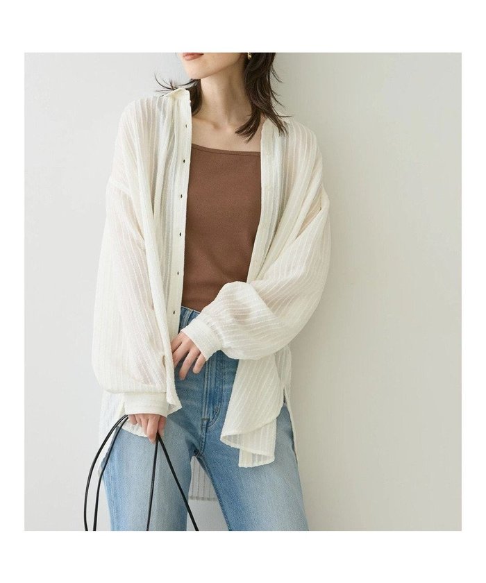 【アメリカンホリック/AMERICAN HOLIC】のドビーストライプシャツ インテリア・キッズ・メンズ・レディースファッション・服の通販 founy(ファニー) https://founy.com/ ファッション Fashion レディースファッション Fashion for Women トップス・カットソー Cut & Sew Tops シャツ・ブラウス・オフィスカジュアル Elegant Blouses & Button-Ups シアー Sheer, See-Through ショルダー Shoulder, Shoulder Strap ドロップ Drop Shoulder, Dropped Style ポケット Pocket, Pocket Detail 夏 Summer 春 Spring S/S・春夏 SS, Spring/Summer, Warm Season |ID: prp329100004599571 ipo3291000000032696892