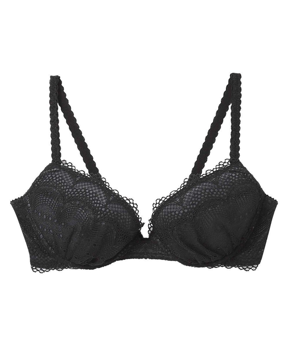 【ウンナナクール/une nana cool】のit rains 3/4カップブラジャー インテリア・キッズ・メンズ・レディースファッション・服の通販 founy(ファニー) 　ファッション　Fashion　レディースファッション　Fashion for Women　アンダー　Underwear Essentials　シンプル　Simple, Minimal　ドット　Polka Dot, Dot Pattern　フリル　Frill, Ruffle　ブラジャー　Bra, Lingerie　ラップ　Wrap, Wrap Design　レース　Lace, Lace Fabric　ワイヤー　Wire, Wired Bra　BL|ID: prp329100004599576 ipo3291000000035494003