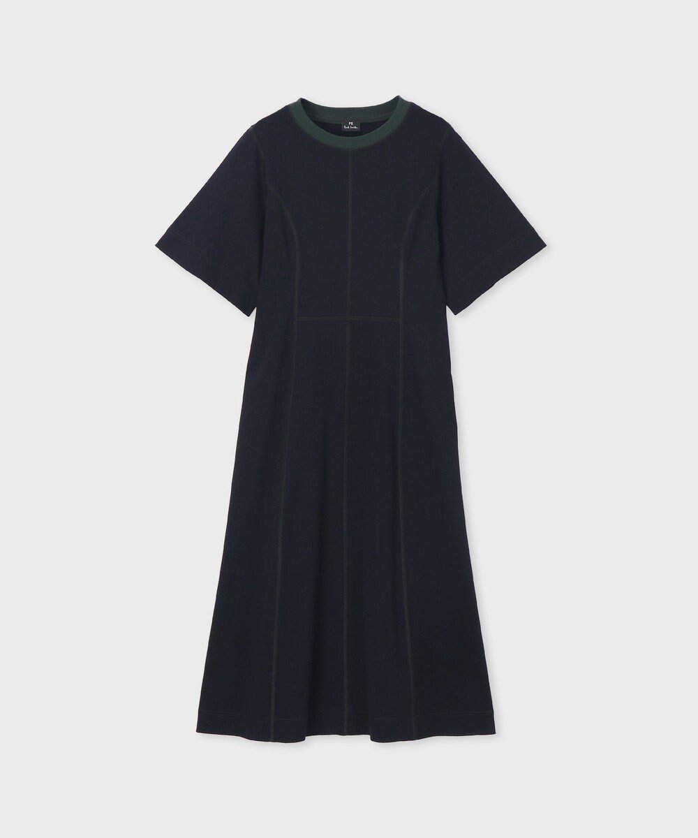 【ポール スミス/Paul Smith】のコントラスト ステッチ ジャージー ドレス インテリア・キッズ・メンズ・レディースファッション・服の通販 founy(ファニー) 　ファッション　Fashion　レディースファッション　Fashion for Women　ワンピース　Dresses　フォーマル・パーティードレス・結婚式用ドレス　Elegant & Casual Dresses　新作・新入荷　New Arrivals / New In　エレガント 上品　Elegant　カッティング　Cutting Detail　ドレス　Dress, One-Piece　フェミニン　Feminine, Girly　フレア　Flare, Flared　リラックス　Relax, Relaxed Fit　ワーク　Workwear, Utility Style　夏　Summer　S/S・春夏　SS, Spring/Summer, Warm Season　A/W・秋冬　Autumn/Winter　ネイビー|ID: prp329100004599605 ipo3291000000032697178