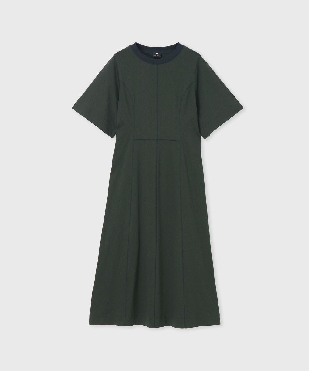【ポール スミス/Paul Smith】のコントラスト ステッチ ジャージー ドレス インテリア・キッズ・メンズ・レディースファッション・服の通販 founy(ファニー) 　ファッション　Fashion　レディースファッション　Fashion for Women　ワンピース　Dresses　フォーマル・パーティードレス・結婚式用ドレス　Elegant & Casual Dresses　新作・新入荷　New Arrivals / New In　エレガント 上品　Elegant　カッティング　Cutting Detail　ドレス　Dress, One-Piece　フェミニン　Feminine, Girly　フレア　Flare, Flared　リラックス　Relax, Relaxed Fit　ワーク　Workwear, Utility Style　夏　Summer　S/S・春夏　SS, Spring/Summer, Warm Season　A/W・秋冬　Autumn/Winter　オリーブ|ID: prp329100004599605 ipo3291000000032697180