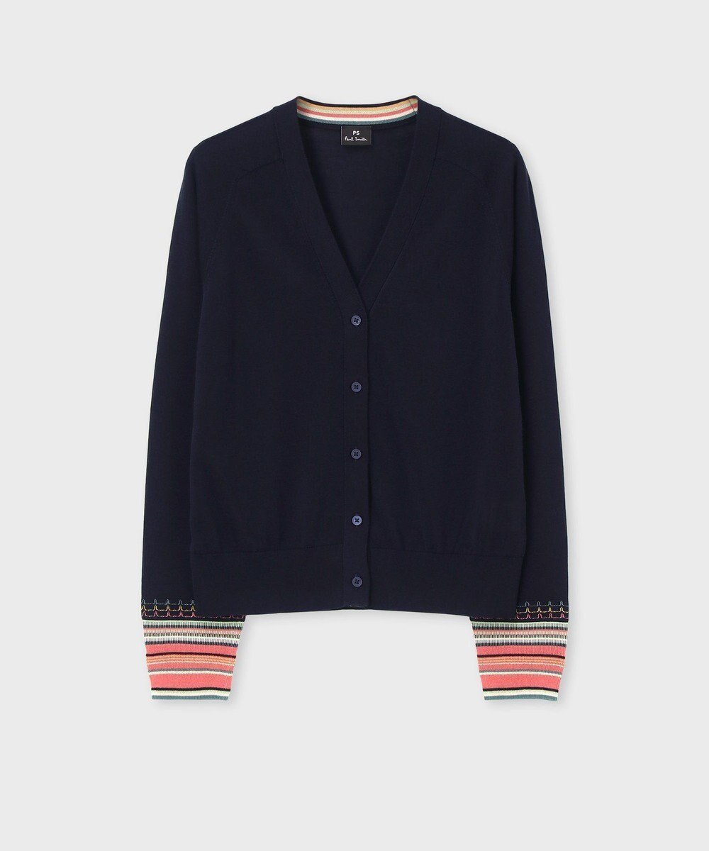 【ポール スミス/Paul Smith】のデザイン ステッチ Vネック カーディガン インテリア・キッズ・メンズ・レディースファッション・服の通販 founy(ファニー) 　ファッション　Fashion　レディースファッション　Ladies' Fashion Online　トップス・カットソー　Tops/Tshirt　カーディガン　Cardigans　Vネック　V-Neck　NEW・新作・新着・新入荷　New Arrivals　カーディガン　Cardigan　ストライプ　Stripe　フェミニン　Feminine　夏　Summer　S/S・春夏　Ss・Spring/Summer　A/W・秋冬　Aw・Autumn/Winter・Fw・Fall-Winter　羽織　Haori　ネイビー|ID: prp329100004599606 ipo3291000000032697190
