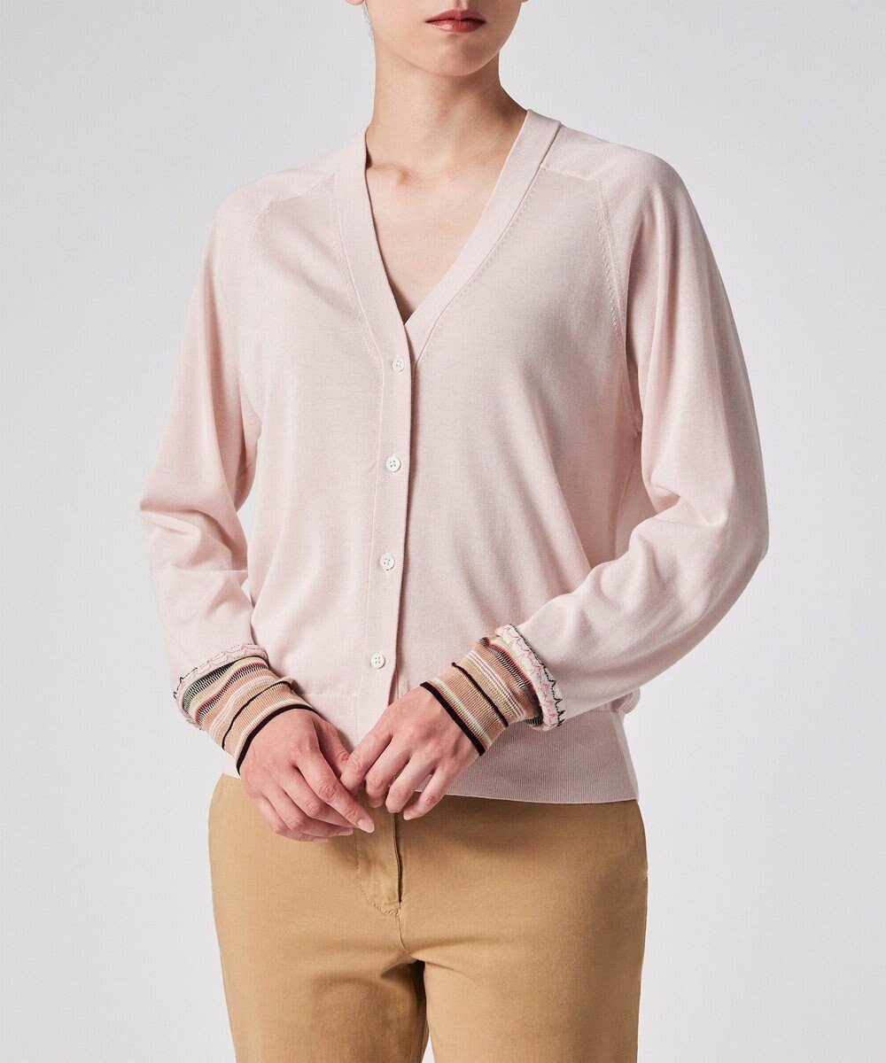 【ポール スミス/Paul Smith】のデザイン ステッチ Vネック カーディガン インテリア・キッズ・メンズ・レディースファッション・服の通販 founy(ファニー) ファッション Fashion レディースファッション Fashion for Women トップス・カットソー Cut & Sew Tops カーディガン・羽織り Layered Style Cardigans Vネックトップス V-Neck Tops / V-Cut Neckline Shirts カーディガン Cardigan, Knitwear ストライプ Stripe, Striped Pattern フェミニン Feminine, Girly 夏 Summer S/S・春夏 SS, Spring/Summer, Warm Season A/W・秋冬 Autumn/Winter 羽織 Haori, Light Jacket エクリュ|ID: prp329100004599606 ipo3291000000035888688