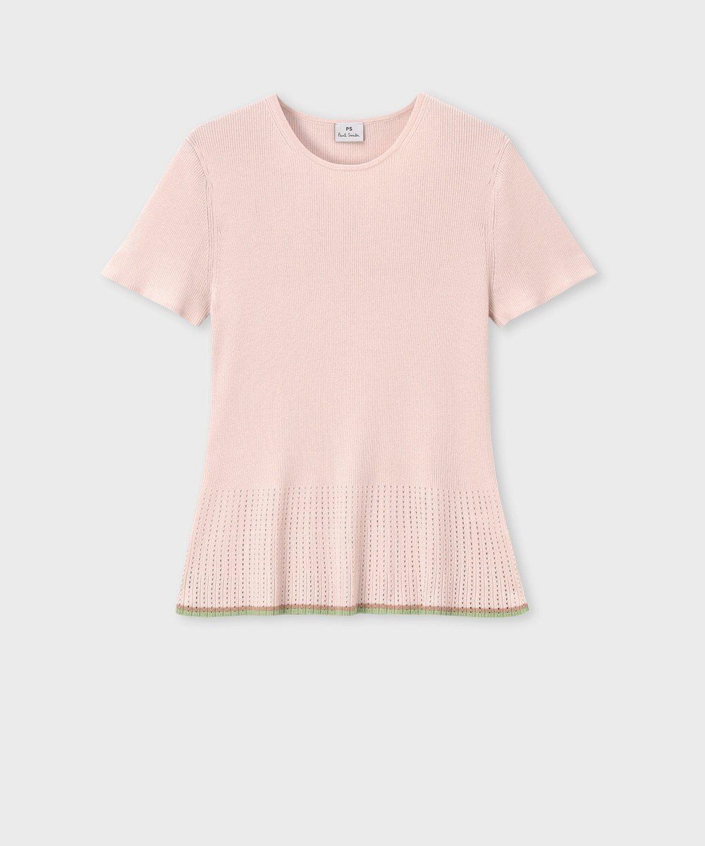 【ポール スミス/Paul Smith】のポワンテル プルオーバー ニット インテリア・キッズ・メンズ・レディースファッション・服の通販 founy(ファニー) 　ファッション　Fashion　レディースファッション　Fashion for Women　トップス・カットソー　Cut & Sew Tops　ニット　Knit Tops & Sweaters　カジュアルプルオーバー・ニットトップス　Pullovers & Knit Tops / Casual Pullovers　新作・新入荷　New Arrivals / New In　おすすめ　Recommended / Our Picks　エレガント 上品　Elegant　カーディガン　Cardigan, Knitwear　シンプル　Simple, Minimal　セーター　Sweater, Knitwear　ドッキング　Docking, Mixed Material　フェミニン　Feminine, Girly　ペプラム　Peplum, Flared Hem　半袖　Short Sleeve, Half Sleeve　夏　Summer　S/S・春夏　SS, Spring/Summer, Warm Season　A/W・秋冬　Autumn/Winter　エクリュ|ID: prp329100004599610 ipo3291000000032697204