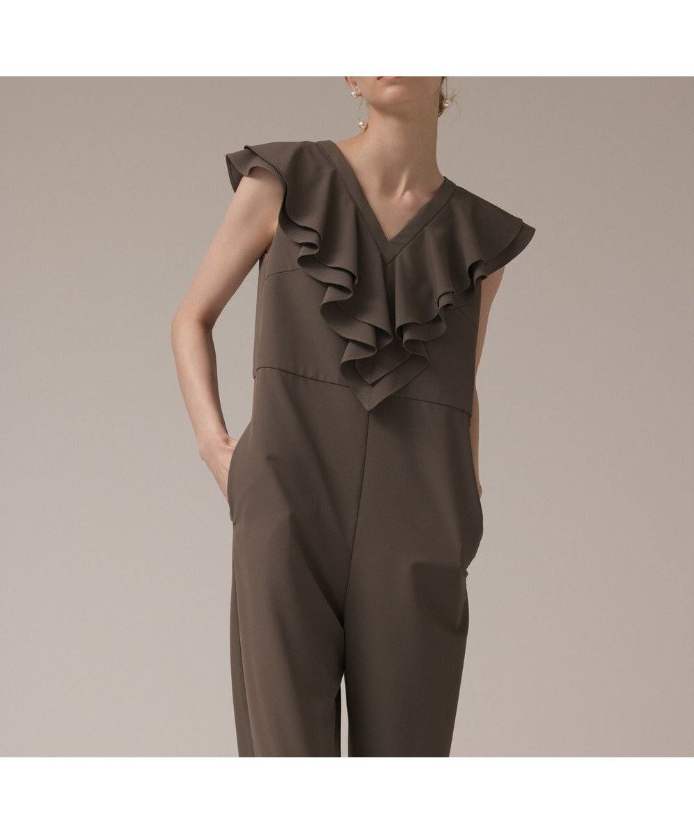 【グレース コンチネンタル/GRACE CONTINENTAL】のフリルサロペット 人気、トレンドファッション・服の通販 founy(ファニー) 　ファッション　Fashion　レディースファッション　Ladies' Fashion Online　ワンピース　Dress　オールインワン ワンピース　All In One Dress　サロペット　Salopette　NEW・新作・新着・新入荷　New Arrivals　サロペット　Overalls　ツイル　Twill　フリル　Frills　夏　Summer　春　Spring　S/S・春夏　Ss・Spring/Summer　 other-1|ID: prp329100004599615 ipo3291000000032697237