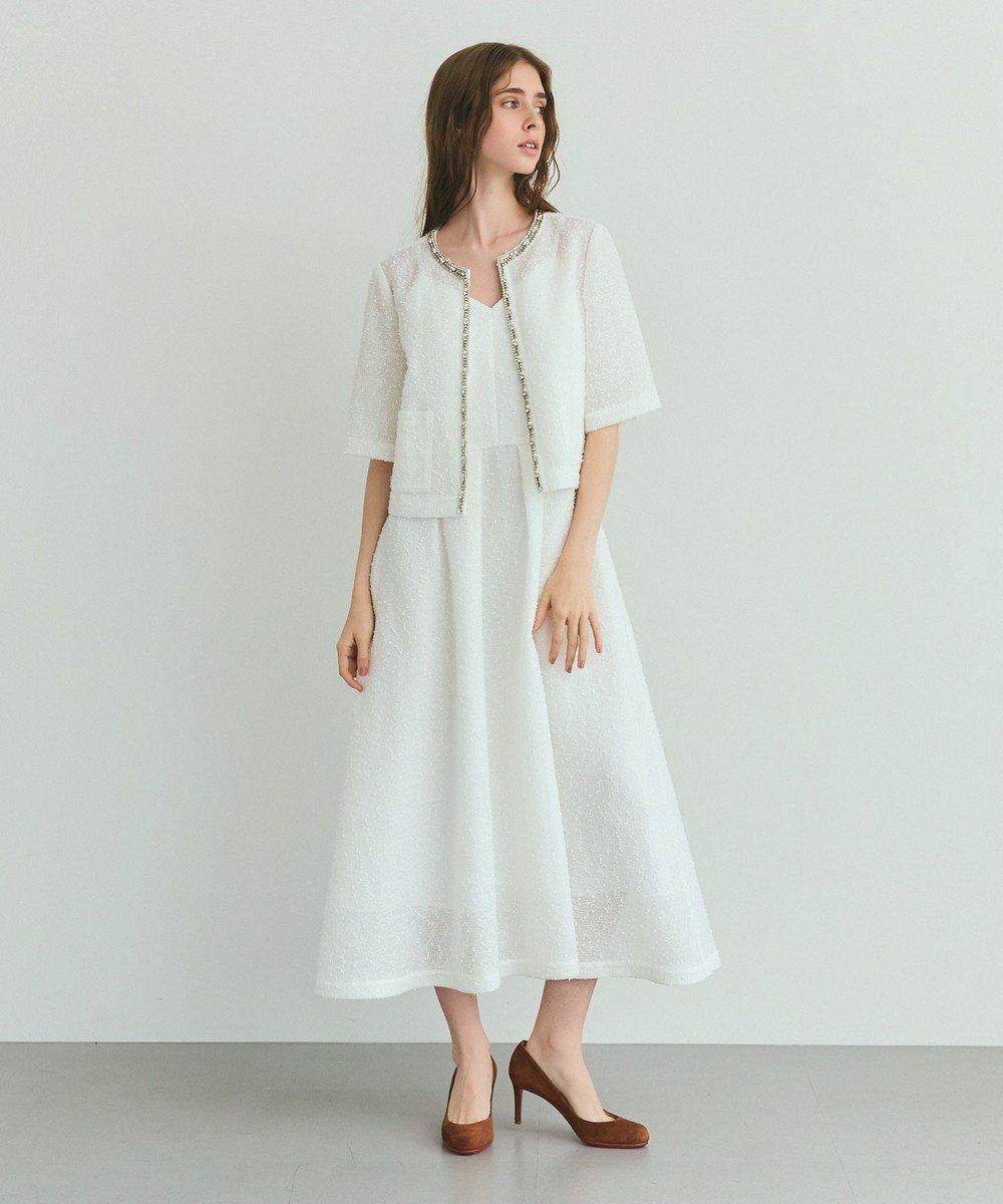 【グレース コンチネンタル/GRACE CONTINENTAL】のメッシュツイードジャケット 人気、トレンドファッション・服の通販 founy(ファニー) 　ファッション　Fashion　レディースファッション　Ladies' Fashion Online　アウター　Coat Outerwear　ジャケット　Jackets　ノーカラージャケット　No Collar Leather Jackets　NEW・新作・新着・新入荷　New Arrivals　シアー　Sheer　ジャケット　Jacket　ビジュー　Bijou　フロント　Front　夏　Summer　春　Spring　S/S・春夏　Ss・Spring/Summer　 other-1|ID: prp329100004599619 ipo3291000000032697273