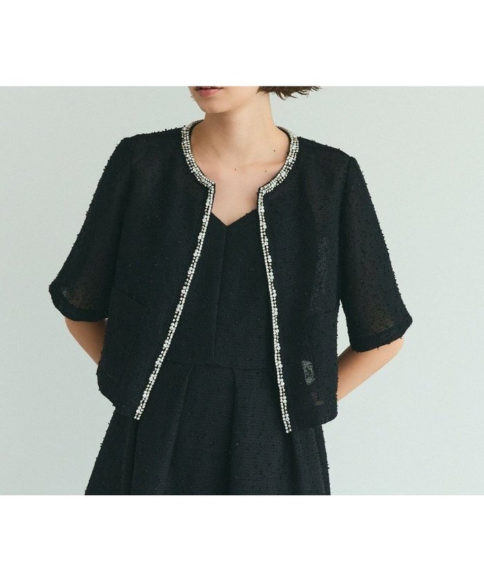 【グレース コンチネンタル/GRACE CONTINENTAL】のメッシュツイードジャケット インテリア・キッズ・メンズ・レディースファッション・服の通販 founy(ファニー) https://founy.com/ ファッション Fashion レディースファッション Fashion for Women アウター Coat / Outerwear Collection レディースジャケット・軽アウター Jackets ノーカラージャケット / シンプル上品コーデ Collarless Jackets アクセサリー Fashion Accessories 春 Spring シアー Sheer, See-Through ジャケット Jacket, Outerwear スマート Smart, Elegant スリット Slit, Slit Detail セットアップ Set-Up, Coordinated Outfit パール Pearl, Pearl Accent ビジュー Bijou, Jewel-like Accent フロント Front, Front Design S/S・春夏 SS, Spring/Summer, Warm Season 新作・新入荷 New Arrivals / New In おすすめ Recommended / Our Picks 夏 Summer エレガント 上品 Elegant |ID: prp329100004599619 ipo3291000000032697275