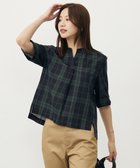 【ジェイ プレス/J.PRESS】の【洗える】SOFT SHEER チェック プルオーバー ブラウス ネイビーチェック系|ID: prp329100004599626 ipo3291000000032697318