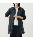 【ジェイ プレス/J.PRESS】の【洗える】SOFT SHEER チェック ロング シャツ ブラウス ネイビーチェック系|ID: prp329100004599628 ipo3291000000032697330