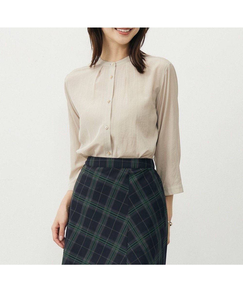 【ジェイ プレス/J.PRESS】の【洗える・速乾・接触冷感】リライムライトローン バックフレア ブラウス インテリア・キッズ・メンズ・レディースファッション・服の通販 founy(ファニー) 　ファッション　Fashion　レディースファッション　Ladies' Fashion Online　トップス・カットソー　Tops/Tshirt　シャツ/ブラウス　Shirts/Blouses　春　Spring　洗える　Washable　カフス　Cuffs　シルク　Silk　バランス　Balance　フォルム　Form　フレア　Flare　ミックス　Mix　ラベンダー　Lavender　ルーズ　Loose　S/S・春夏　Ss・Spring/Summer　NEW・新作・新着・新入荷　New Arrivals　日本製　Made In Japan　夏　Summer　エレガント 上品　Elegant　ベージュ系|ID: prp329100004599631 ipo3291000000032697350