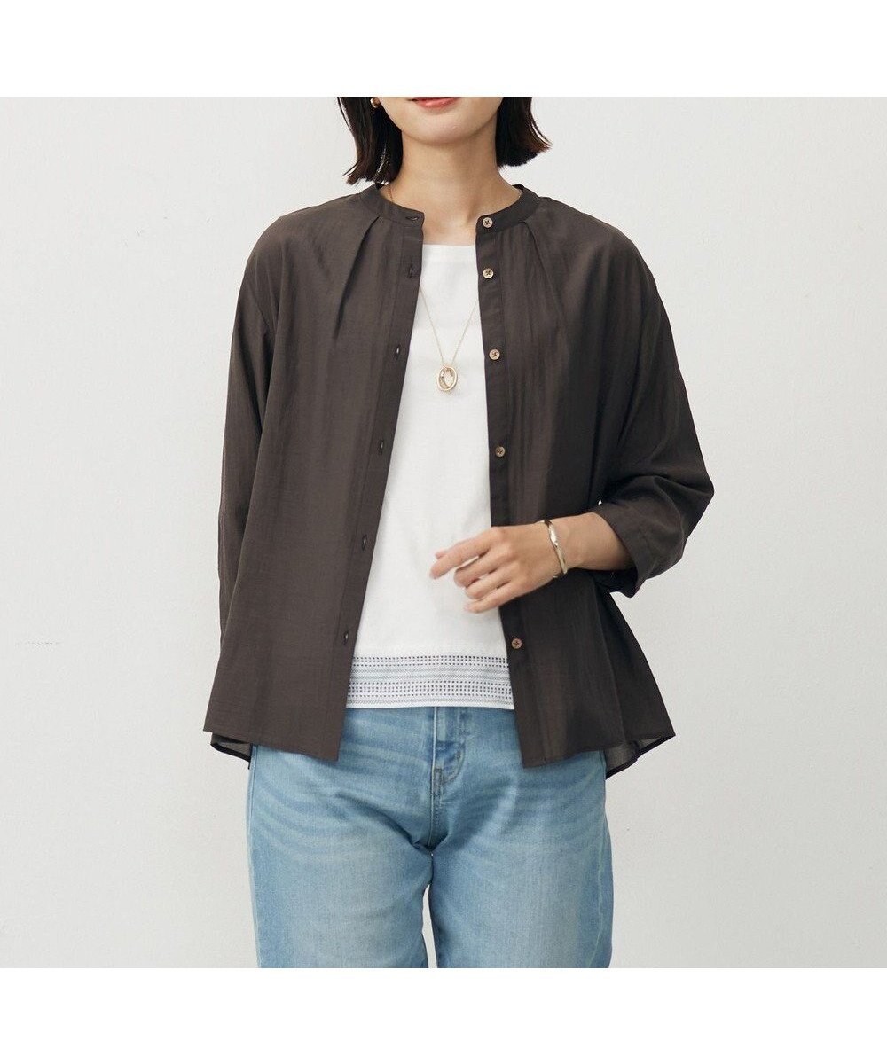 【ジェイ プレス/J.PRESS】の【洗える・速乾・接触冷感】リライムライトローン バックフレア ブラウス インテリア・キッズ・メンズ・レディースファッション・服の通販 founy(ファニー) ファッション Fashion レディースファッション Fashion for Women トップス・カットソー Cut & Sew Tops シャツ・ブラウス・オフィスカジュアル Elegant Blouses & Button-Ups 春 Spring 洗える Machine Washable カフス Cuff Design シルク Silk, 100% Silk バランス Balance, Style Balance フォルム Silhouette, Form フレア Flare, Flared ミックス Mix, Mixed Style ラベンダー Lavender ルーズ Loose, Oversized S/S・春夏 SS, Spring/Summer, Warm Season 日本製 Made In Japan 夏 Summer エレガント 上品 Elegant ブラウン系|ID: prp329100004599631 ipo3291000000034189535