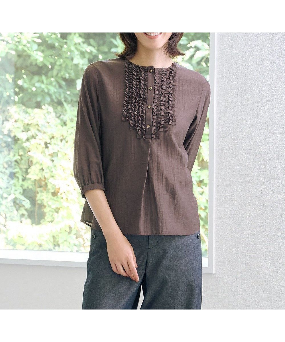 【ジェイ プレス/J.PRESS】の【洗える・速乾・接触冷感】リライムライトローン フリル ブラウス 人気、トレンドファッション・服の通販 founy(ファニー) ファッション Fashion レディースファッション Fashion for Women トップス・カットソー Cut & Sew Tops シャツ・ブラウス・オフィスカジュアル Elegant Blouses & Button-Ups 春 Spring 洗える Machine Washable カーディガン Cardigan, Knitwear ギャザー Gathered, Ruffled シルク Silk, 100% Silk ジャケット Jacket, Outerwear バランス Balance, Style Balance フリル Frill, Ruffle フロント Front, Front Design ミックス Mix, Mixed Style S/S・春夏 SS, Spring/Summer, Warm Season 日本製 Made In Japan 夏 Summer エレガント 上品 Elegant other-1|ID: prp329100004599635 ipo3291000000033153110