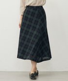 【ジェイ プレス/J.PRESS】の【洗える】SOFT SHEER チェック フレア スカート ネイビーチェック系|ID: prp329100004599645 ipo3291000000032697427