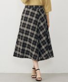 【ジェイ プレス/J.PRESS】の【洗える】SOFT SHEER チェック フレア スカート ブラウンチェック系|ID: prp329100004599645 ipo3291000000032697431
