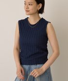 【アメリカンホリック/AMERICAN HOLIC】のフクレジャガードノースリーブトップス Navy|ID: prp329100004599660 ipo3291000000032697515