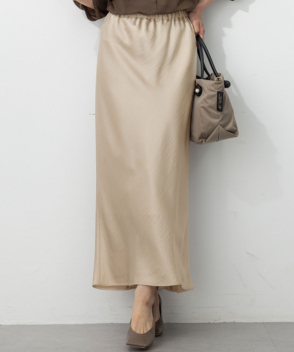 【23区/NIJYUSANKU】の【洗える】テクスチャーサテン ナロー スカート インテリア・キッズ・メンズ・レディースファッション・服の通販 founy(ファニー) ファッション Fashion レディースファッション Fashion for Women スカート Skirts 2025年 2025 2025-2026秋冬・A/W Autumn/Winter 2025–26 AW25–26 おすすめ Recommended / Our Picks カットソー Cut and Sewn Top サテン Satin, Glossy Fabric シルク Silk, 100% Silk シンプル Simple, Minimal タンブラー Tumbler, Travel Mug エレガント 上品 Elegant 洗える Machine Washable A/W・秋冬 Autumn/Winter ベージュ系|ID: prp329100004599674 ipo3291000000034295275