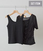 【アメリカンホリック/AMERICAN HOLIC】の【2点SET】アシメシアーT+ラメインナー 人気、トレンドファッション・服の通販 founy(ファニー) ファッション Fashion レディースファッション Ladies' Fashion Online トップス・カットソー Tops/Tshirt シャツ/ブラウス Shirts/Blouses ロング / Tシャツ T-Shirts カットソー Cut and Sewn NEW・新作・新着・新入荷 New Arrivals おすすめ Recommend アシンメトリー Asymmetry アンサンブル Ensemble インナー Inner カットソー Cut And Sew ギャザー Gather シアー Sheer タンク Tank ベーシック Basic ポケット Pocket 夏 Summer 春 Spring S/S・春夏 Ss・Spring/Summer |ID:prp329100004599685