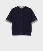 【ポール スミス/Paul Smith】のデザイン ステッチ 半袖 カーディガン ネイビー|ID: prp329100004599747 ipo3291000000032698045