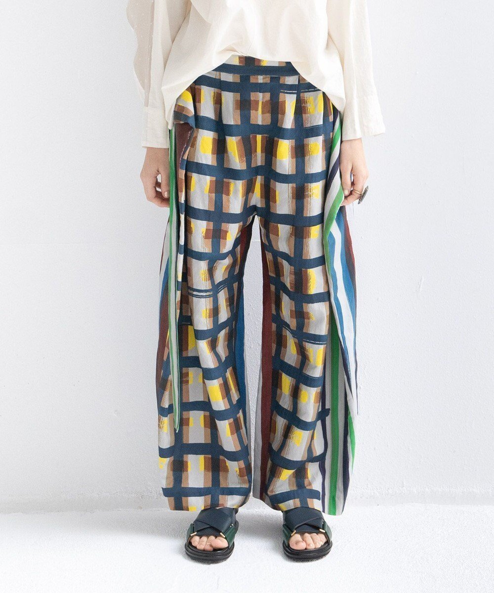 【コキュウ/COQ】の【UNISEX/2WAY】MULTIPLE パンツ インテリア・キッズ・メンズ・レディースファッション・服の通販 founy(ファニー) 　ファッション　Fashion　レディースファッション　Fashion for Women　パンツ　Pants & Trousers　春　Spring　コレクション　Collection, Seasonal Line　ストライプ　Stripe, Striped Pattern　バランス　Balance, Style Balance　プリント　Print, Printed Pattern　モチーフ　Motif, Design Theme　ユニセックス　Unisex, Genderless　ワイド　Wide, Wide Fit　S/S・春夏　SS, Spring/Summer, Warm Season　犬　Dog　夏　Summer　2024年　2024　2024春夏・S/S　Spring/Summer 2024 SS24　ダークブルーチェック|ID: prp329100004600478 ipo3291000000032707994