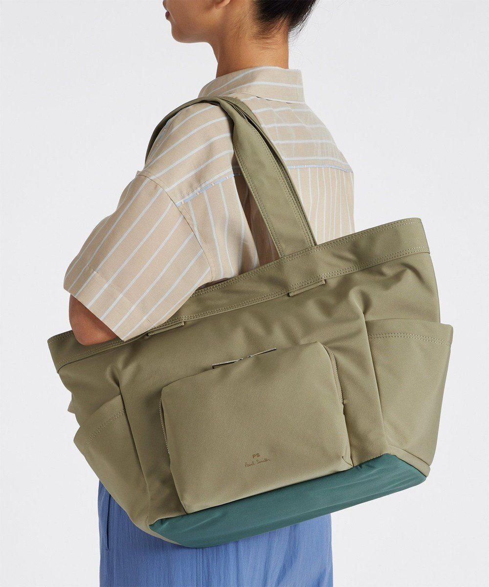 【ポール スミス/Paul Smith】のPS Paul Smith トラベル トートバッグ インテリア・キッズ・メンズ・レディースファッション・服の通販 founy(ファニー) 　ファッション　Fashion　レディースファッション　Fashion for Women　バッグ　Bags　シルバー　Silver, Metallic Silver　トラベル　Travel, Travel Gear　フェミニン　Feminine, Girly　フォルム　Silhouette, Form　プリント　Print, Printed Pattern　メタル　Metal, Metal Parts　ライニング　Inner Lining, Inner Fabric, Lined　ベージュ|ID: prp329100004600492 ipo3291000000033217906