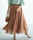 【23区/NIJYUSANKU】の【洗える】グロッシーボイル タック スカート キャメル系|ID: prp329100004600516 ipo3291000000032708404