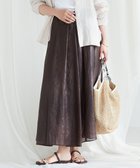 【23区/NIJYUSANKU】の【洗える】グロッシーボイル タック スカート ダークブラウン系|ID: prp329100004600516 ipo3291000000032708407