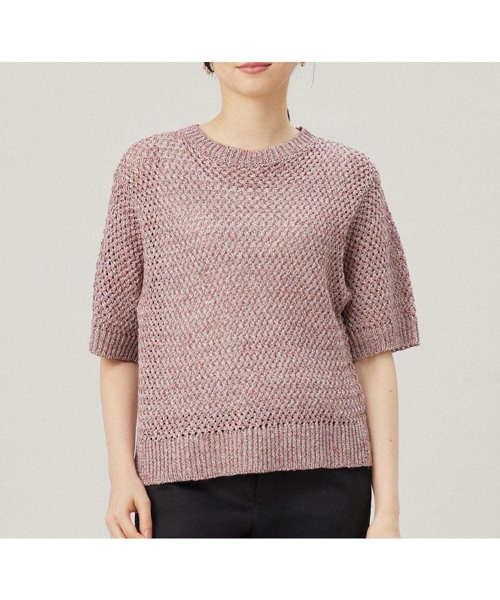 【自由区/JIYU-KU】の【洗える】カラーミックスメッシュリネン ニット 人気、トレンドファッション・服の通販 founy(ファニー) 　ファッション　Fashion　レディースファッション　Fashion for Women　トップス・カットソー　Cut & Sew Tops　ニット　Knit Tops & Sweaters　おすすめ　Recommended / Our Picks　イタリア　Italy　セーター　Sweater, Knitwear　タンク　Tank Top, Sleeveless Top　トレンド　Trend, Trending Now　バスケット　Basket, Basket Bag　ミックス　Mix, Mixed Style　メッシュ　Mesh, Net Fabric　リネン　Linen, Linen Fabric　半袖　Short Sleeve, Half Sleeve　夏　Summer　春　Spring　S/S・春夏　SS, Spring/Summer, Warm Season　洗える　Machine Washable　 other-1|ID: prp329100004600520 ipo3291000000032708431