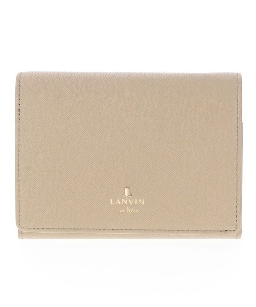 【ランバン オン ブルー/LANVIN en Bleu】のリュクサンブールカラー 二つ折り被せ財布 インテリア・キッズ・メンズ・レディースファッション・服の通販 founy(ファニー) 　ファッション　Fashion　レディースファッション　Fashion for Women　ミニ財布・二つ折り財布　Wallets & Card Cases　人気　Popular, Best Seller　財布　Wallet, Purse　グレージュ|ID: prp329100004600527 ipo3291000000032708472