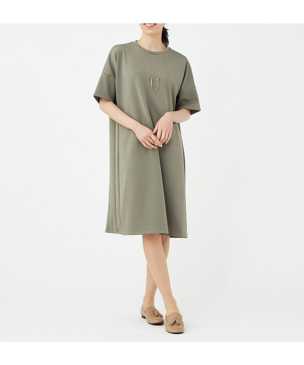 【カシヤマ/KASHIYAMA】の【抗菌繊維】スタイリッシュジャージー オーバーサイズドレス インテリア・キッズ・メンズ・レディースファッション・服の通販 founy(ファニー) 　ファッション　Fashion　レディースファッション　Fashion for Women　ワンピース　Dresses　フォーマル・パーティードレス・結婚式用ドレス　Elegant & Casual Dresses　春　Spring　抗菌　Antibacterial, Bacteria-Resistant　サンダル　Sandals, Summer Shoes　シューズ　Shoes, Footwear　スキニーデニム　Skinny Jeans, Slim Jeans　スニーカー　Sneakers, Trainers　ダブル　Double, Double-Breasted　フォルム　Silhouette, Form　フラット　Flat, Flat Shoes　リラックス　Relax, Relaxed Fit　S/S・春夏　SS, Spring/Summer, Warm Season　夏　Summer　オリーブ|ID: prp329100004600585 ipo3291000000032708858
