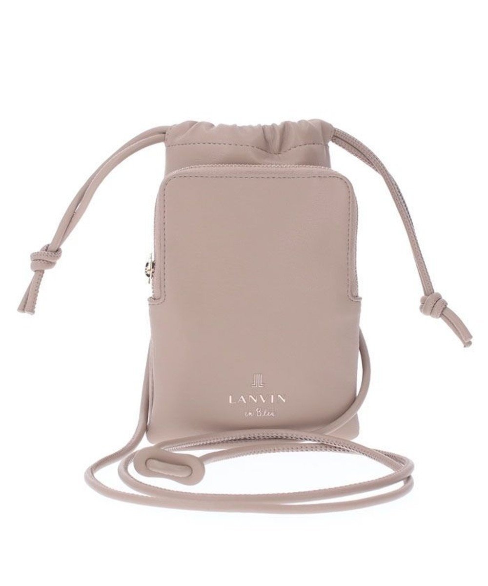 【ランバン オン ブルー/LANVIN en Bleu】のリベルテ スマホショルダー インテリア・キッズ・メンズ・レディースファッション・服の通販 founy(ファニー) 　ファッション　Fashion　レディースファッション　Fashion for Women　ショルダー　Shoulder, Shoulder Strap　スマホ　Smartphone, Mobile Device　スマホショルダーバッグ　Smartphone Shoulder Bag　チェーン　Chain, Chain Strap　ドッキング　Docking, Mixed Material　フロント　Front, Front Design　ポケット　Pocket, Pocket Detail　巾着　Drawstring Bag, Kinchaku　グレージュ|ID: prp329100004600588 ipo3291000000032790180