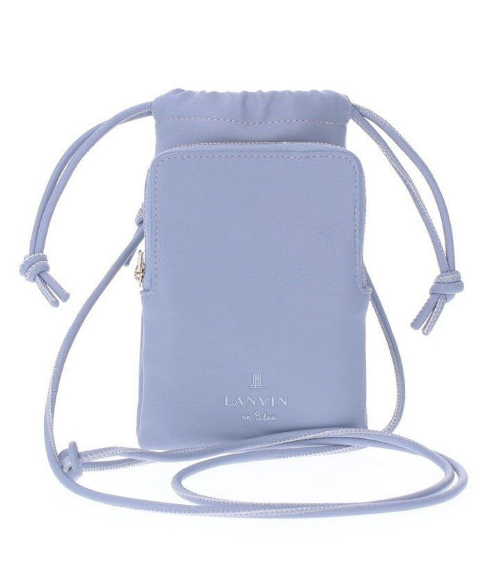 【ランバン オン ブルー/LANVIN en Bleu】のリベルテ スマホショルダー インテリア・キッズ・メンズ・レディースファッション・服の通販 founy(ファニー) 　ファッション　Fashion　レディースファッション　Fashion for Women　ショルダー　Shoulder, Shoulder Strap　スマホ　Smartphone, Mobile Device　スマホショルダーバッグ　Smartphone Shoulder Bag　チェーン　Chain, Chain Strap　ドッキング　Docking, Mixed Material　フロント　Front, Front Design　ポケット　Pocket, Pocket Detail　巾着　Drawstring Bag, Kinchaku　ライトブルー|ID: prp329100004600588 ipo3291000000032790183