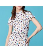 【23区 ゴルフ/NIJYUSANKU GOLF】の【WOMEN】【吸水速乾・UVケア】マルチヨットプリント 半袖ポロシャツ ホワイト系5|ID: prp329100004600599 ipo3291000000032708950