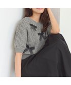 【フェルゥ/Feroux】の【洗える】デザインリボンニット ライトグレー系|ID: prp329100004600648 ipo3291000000032709508